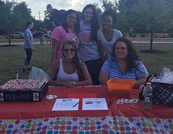 Social Work students at the Involvement Fair