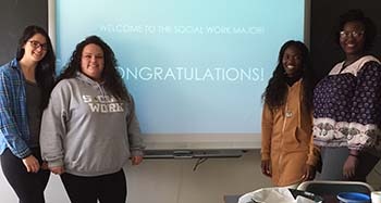 Newly accepted Social Work majors