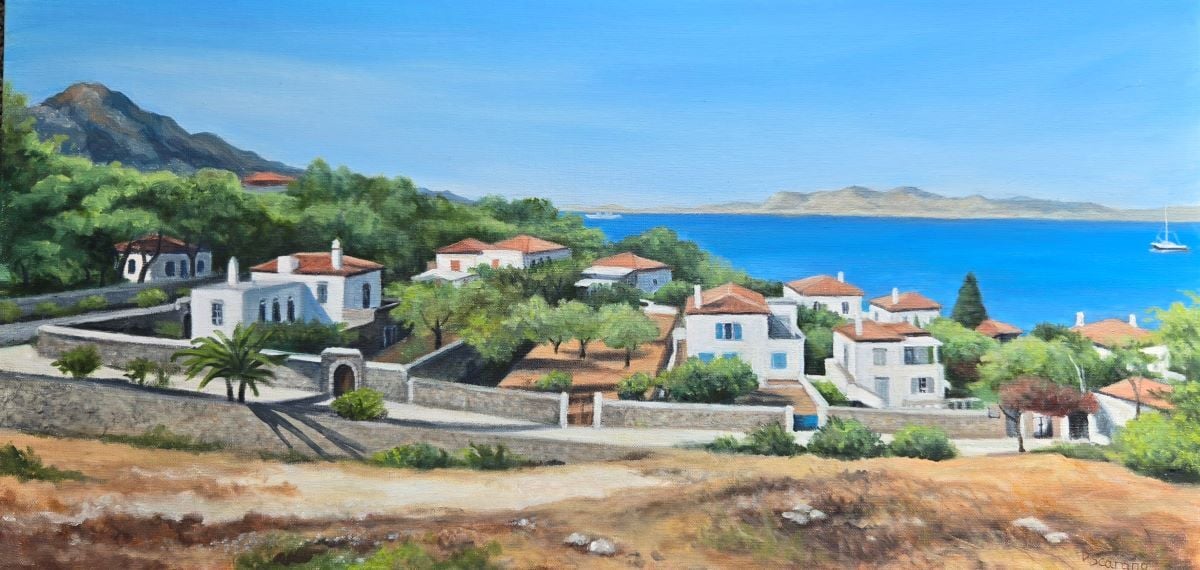 Scarano_Pat_View from Hydra-10inx20in-Oil-on-linen Scarano_Pat_View from Hydra-10inx20in-Oil-on-linen